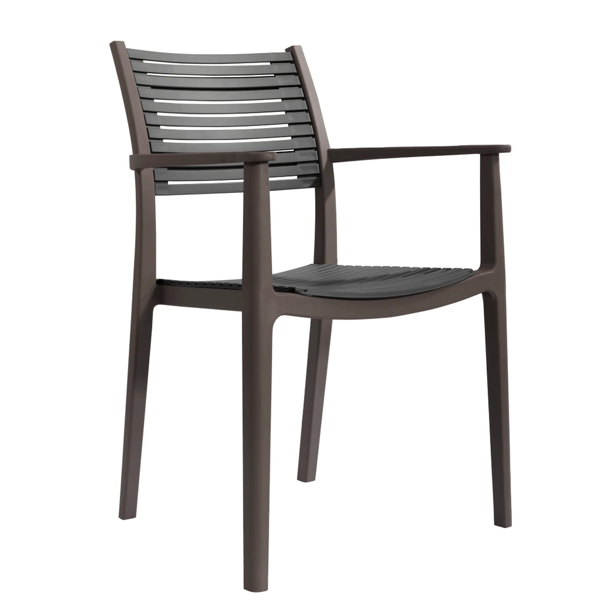 Scaun HERTA, gri/maro, plastic, 57x57x86 cm