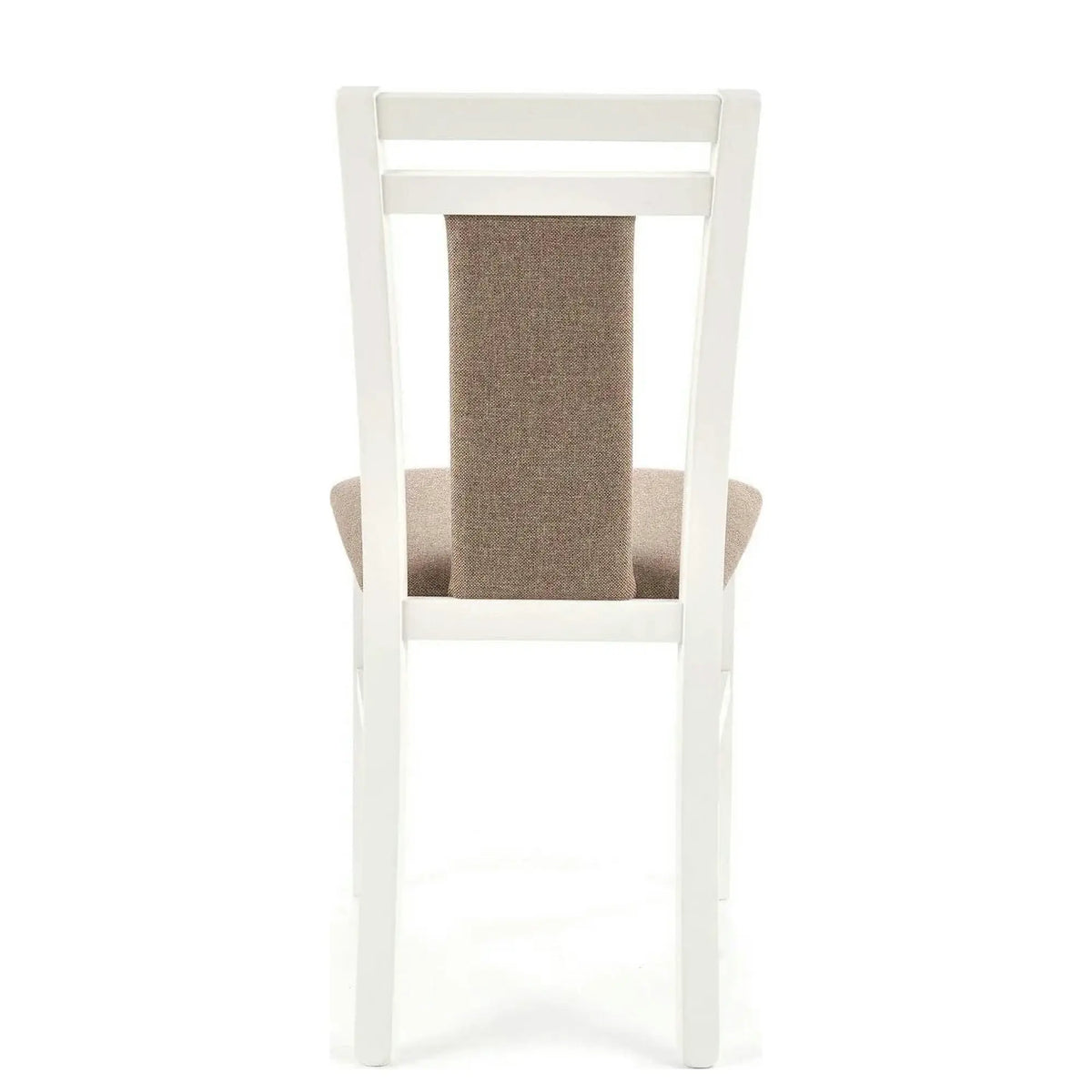 Scaun HUBERT 8, bej/alb, stofa clasica/lemn de fag, 45x51x90 cm