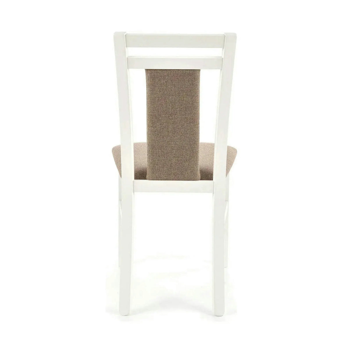 Scaun HUBERT 8, bej/alb, stofa clasica/lemn de fag, 45x51x90 cm