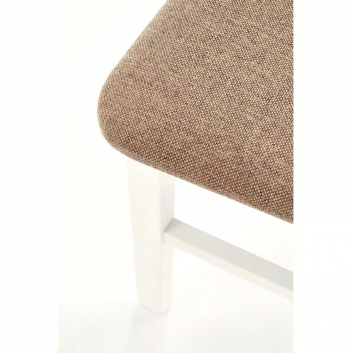 Scaun HUBERT 8, bej/alb, stofa clasica/lemn de fag, 45x51x90 cm