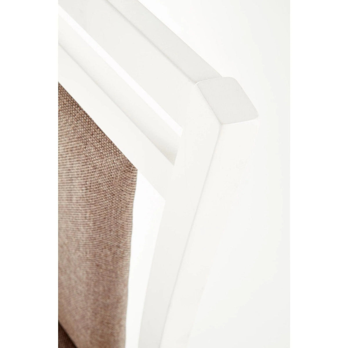 Scaun HUBERT 8, bej/alb, stofa clasica/lemn de fag, 45x51x90 cm