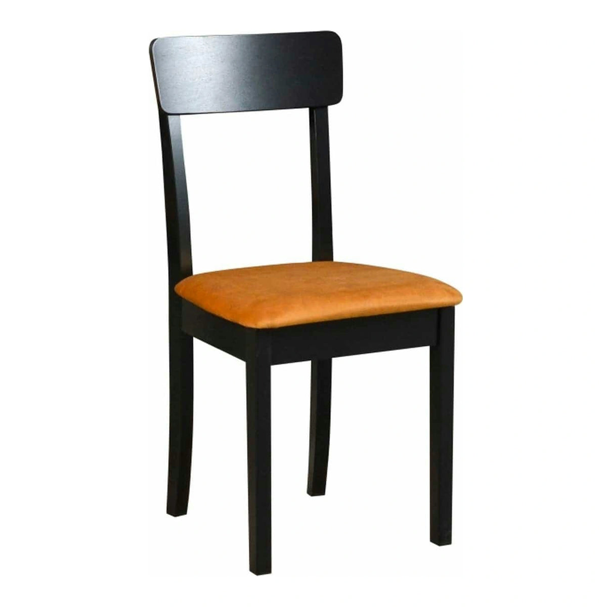 Scaun HUGO 1, galben mustar/negru, stofa catifelata/lemn de fag, 43x40x86 cm