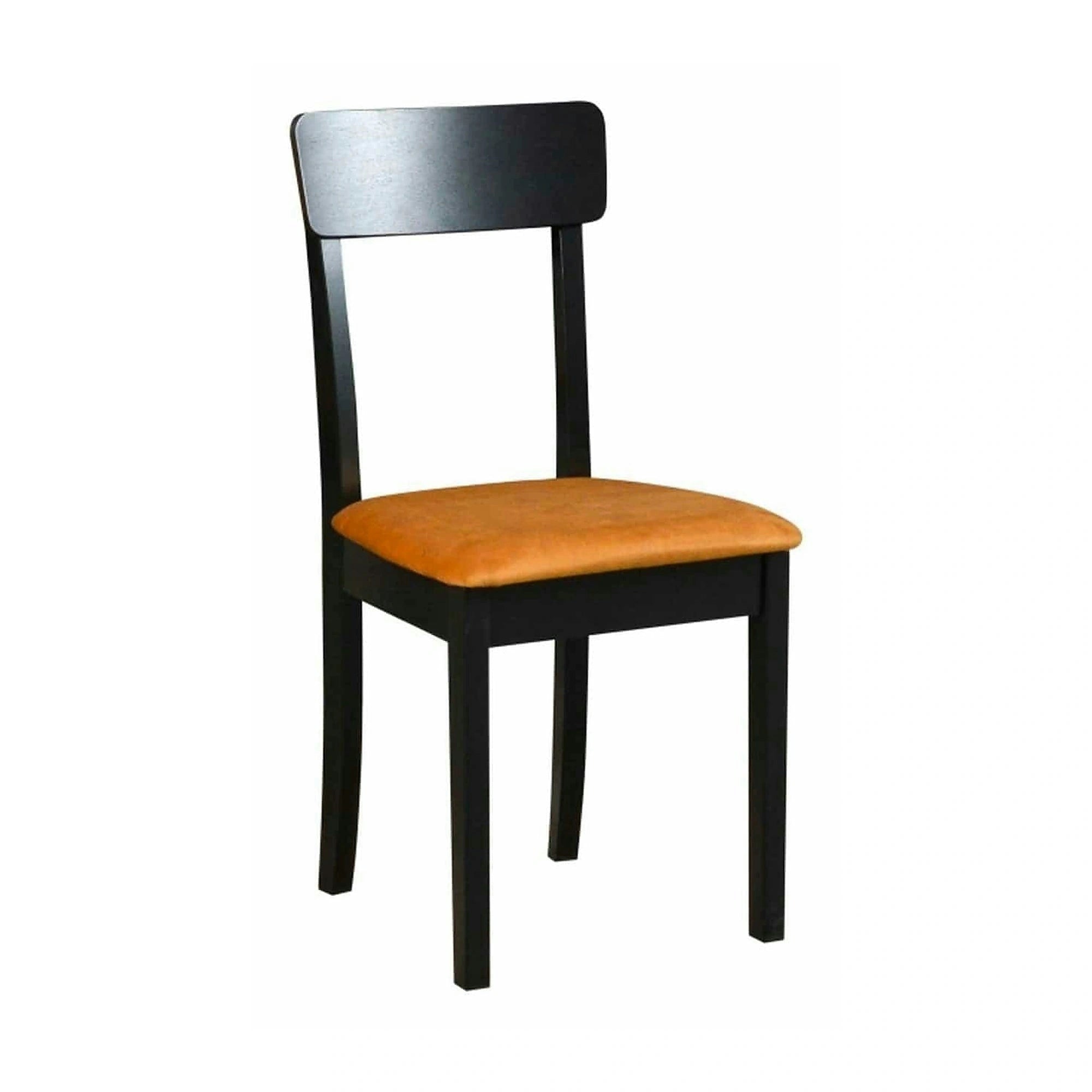 Scaun HUGO 1, galben mustar/negru, stofa catifelata/lemn de fag, 43x40x86 cm