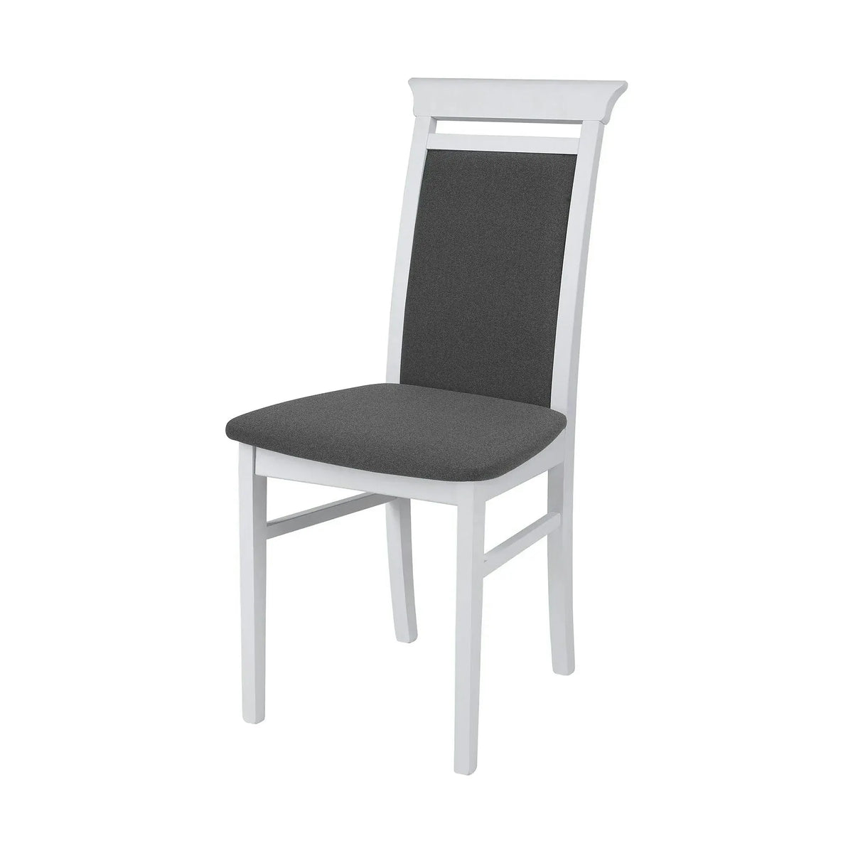 Scaun IDENTO, gri/alb, stofa/lemn, 44x57x95 cm