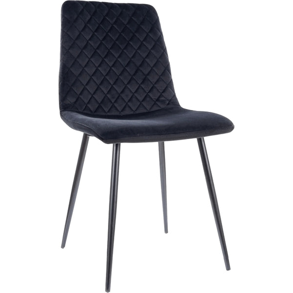 Scaun Irys, negru, stofa catifelata/metal, 46x42x84 cm