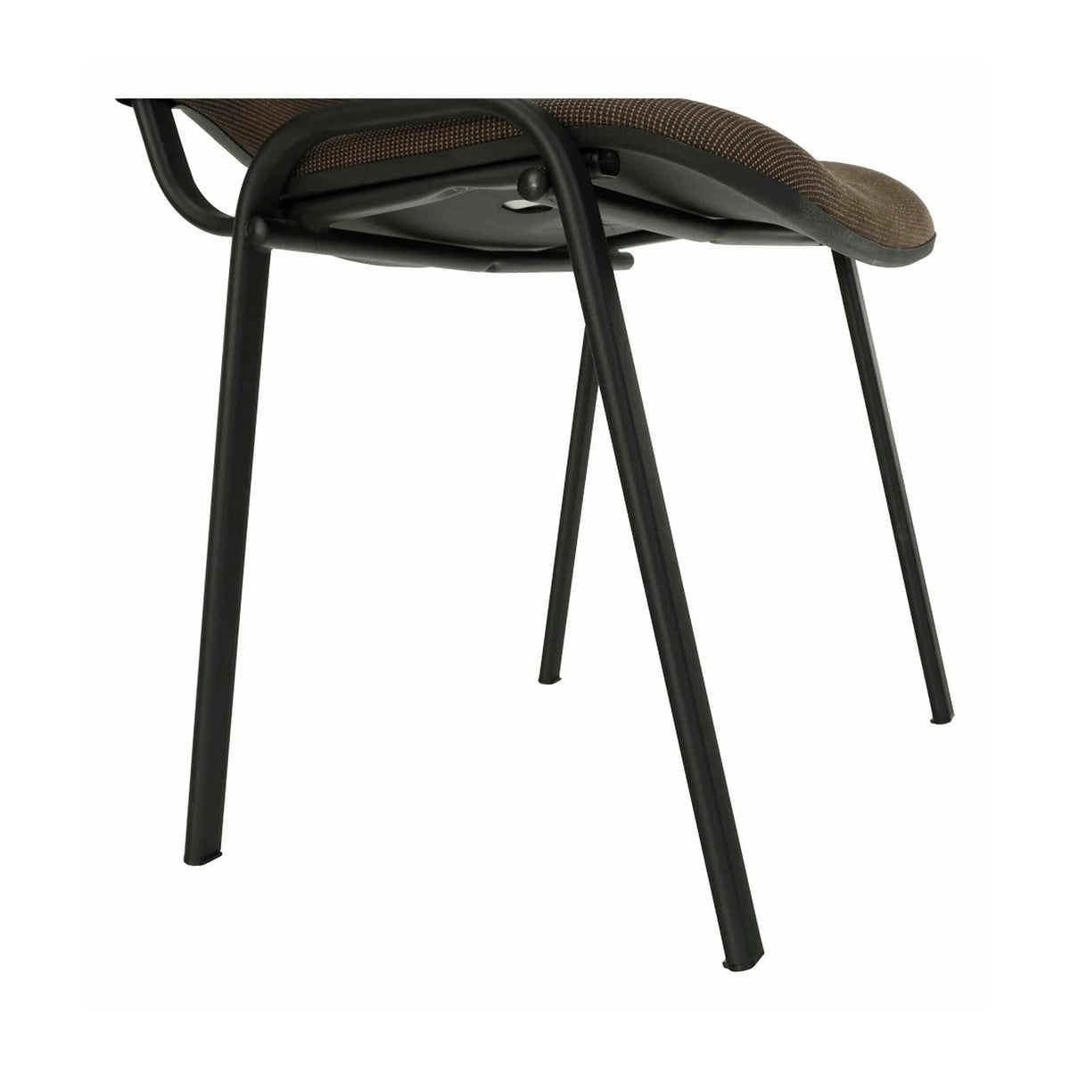 Scaun ISO NEW, maro inchis/negru, stofa clasica/metal, 53x58x83 cm