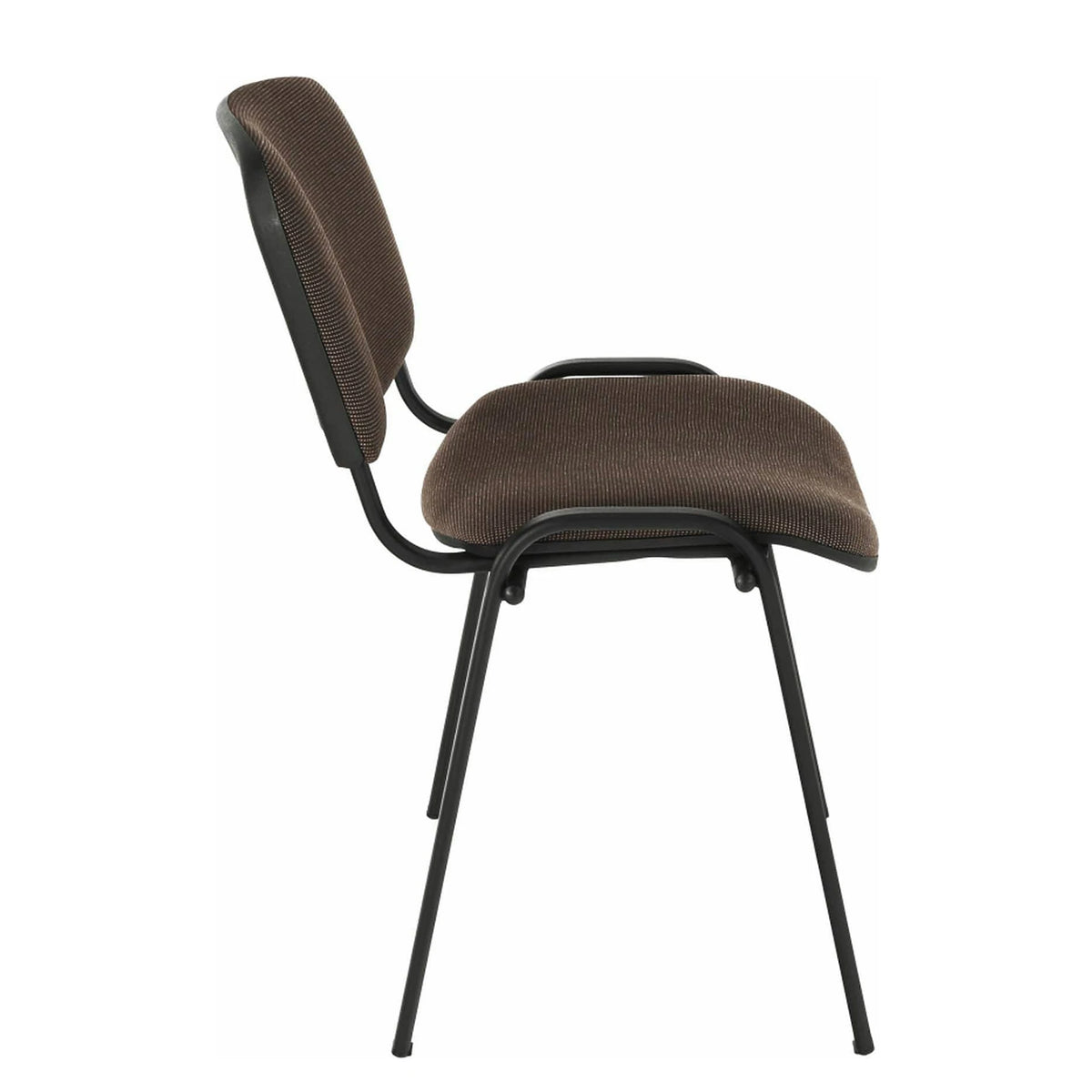 Scaun ISO NEW, maro inchis/negru, stofa clasica/metal, 53x58x83 cm
