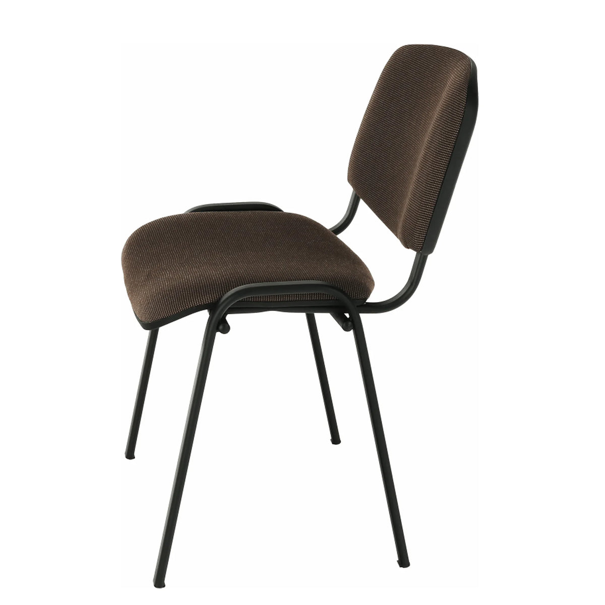 Scaun ISO NEW, maro inchis/negru, stofa clasica/metal, 53x58x83 cm