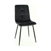 Scaun IVO, negru, stofa catifelata/metal, 45x39x91 cm