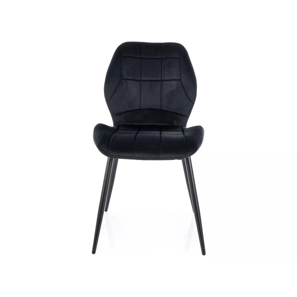 Scaun JAKE, negru - Bluvel 19, stofa catifelata/metal, 48x56x86 cm