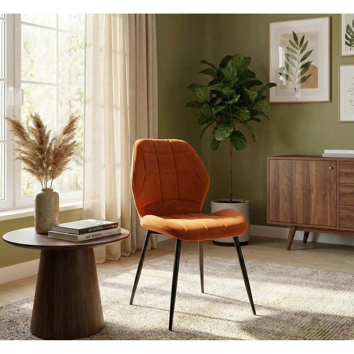 Scaun JAKE, scortisoara - Bluvel 4215/negru, stofa catifelata/metal, 48x56x86 cm