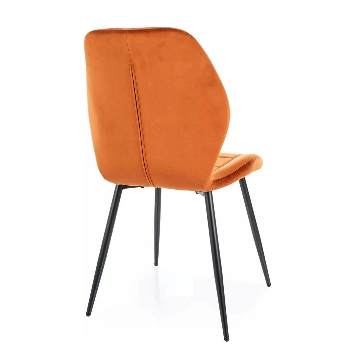 Scaun JAKE, scortisoara - Bluvel 4215/negru, stofa catifelata/metal, 48x56x86 cm
