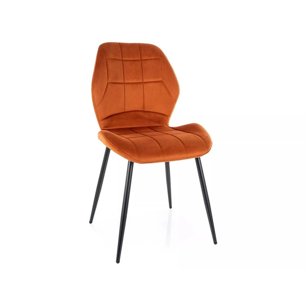 Scaun JAKE, scortisoara - Bluvel 4215/negru, stofa catifelata/metal, 48x56x86 cm