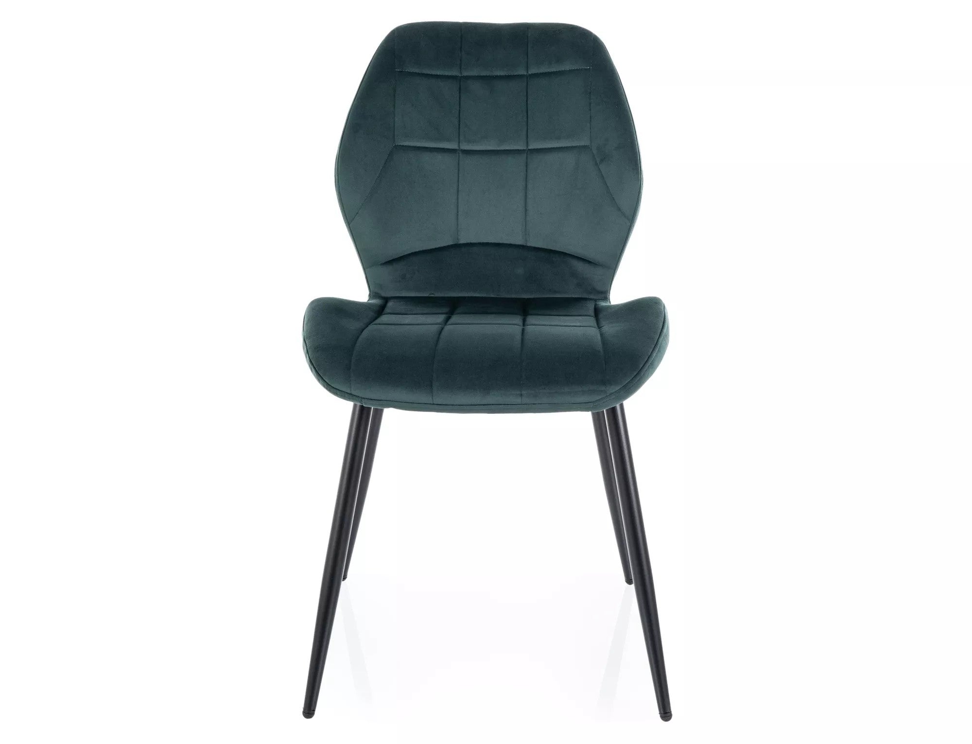 Scaun JAKE, verde - Bluvel 78/negru, stofa catifelata/metal, 48x41x86 cm
