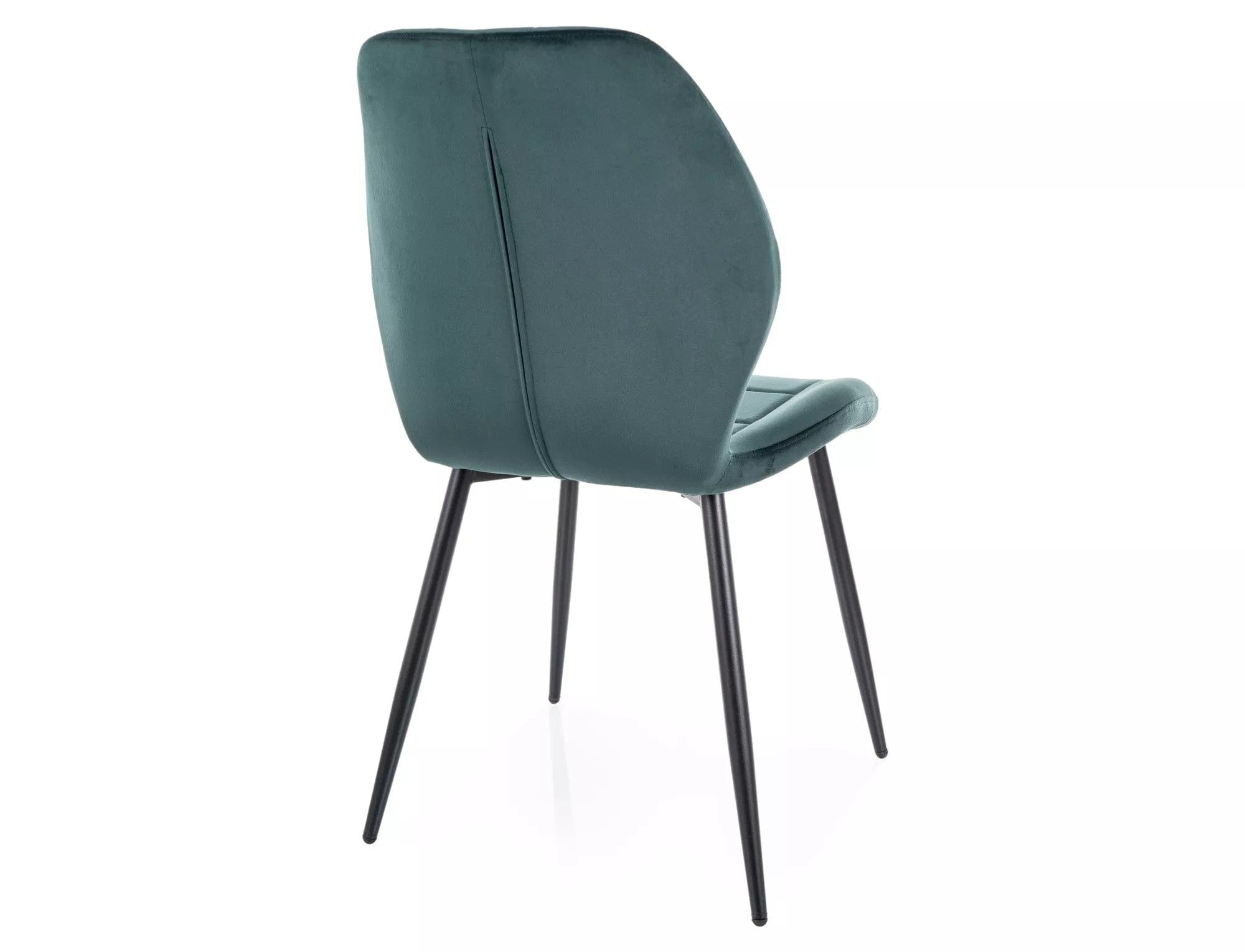 Scaun JAKE, verde - Bluvel 78/negru, stofa catifelata/metal, 48x41x86 cm