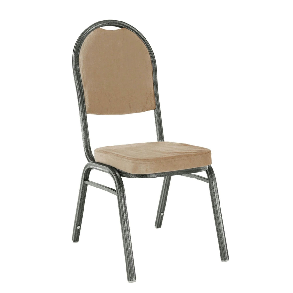 Scaun JEFF 2 NEW, stofa/metal, bej, 44x50x91 cm