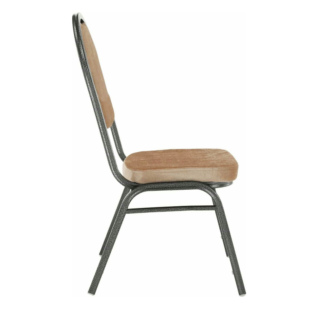 Scaun JEFF 2 NEW, stofa/metal, bej, 44x50x91 cm
