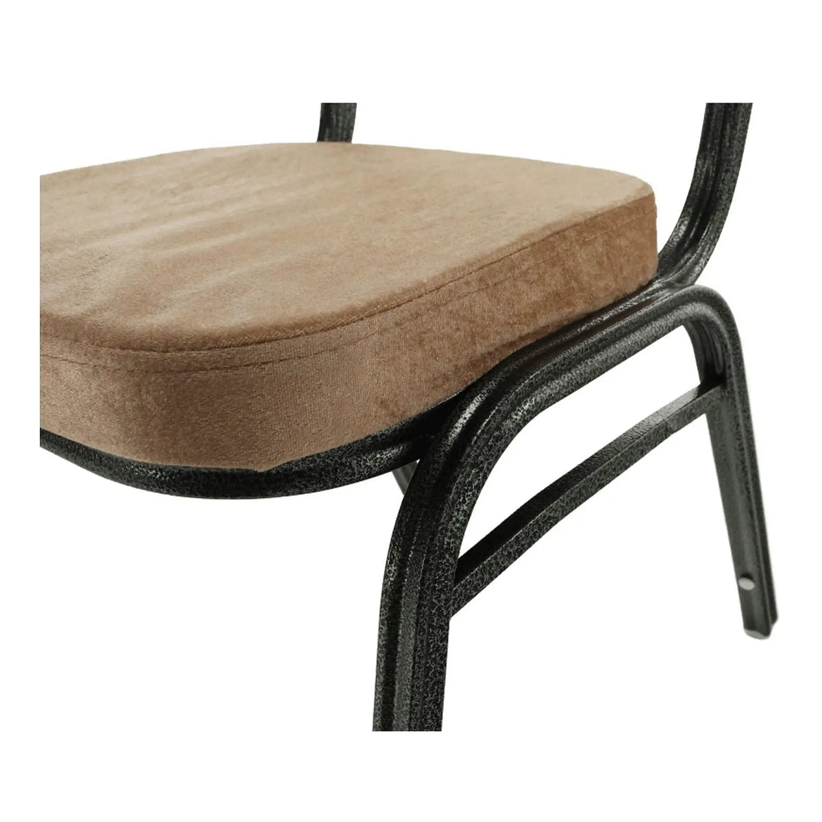 Scaun JEFF 2 NEW, stofa/metal, bej, 44x50x91 cm