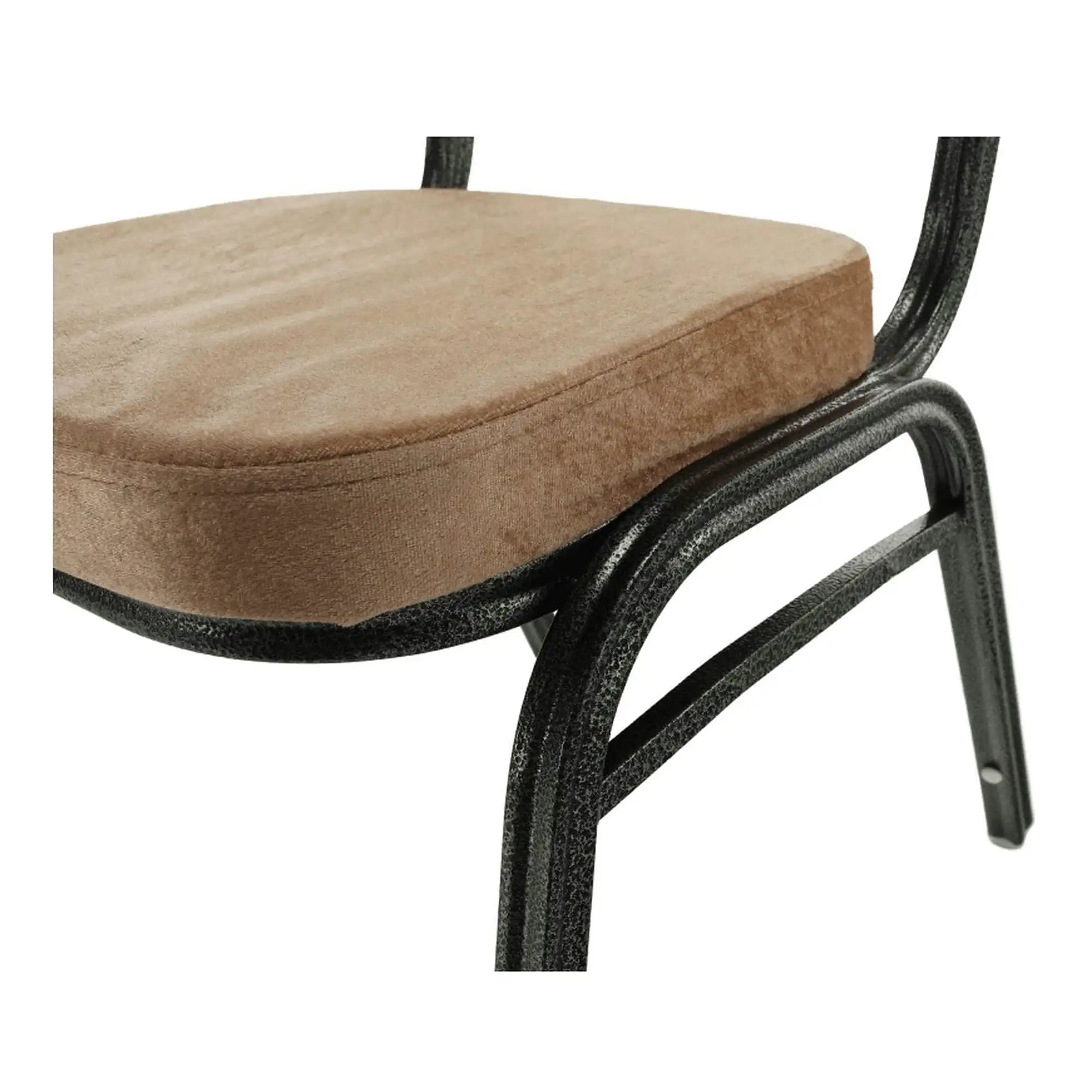 Scaun JEFF 2 NEW, stofa/metal, bej, 44x50x91 cm