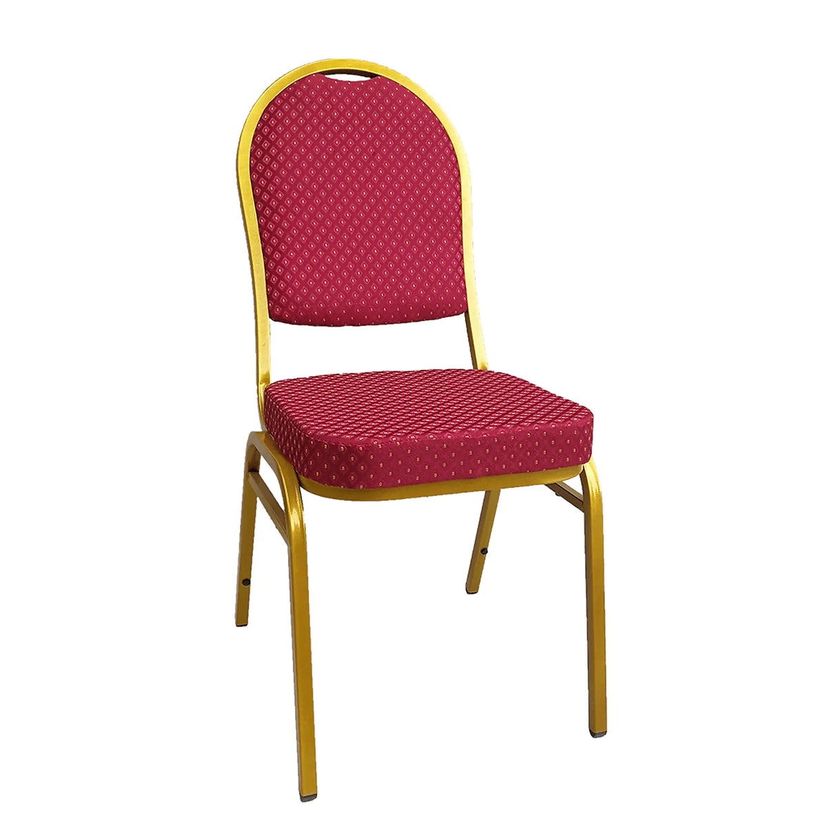 Scaun JEFF 3 NEW, rosu/auriu, tesatura/metal, 46x57x93 cm