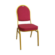 Scaun JEFF 3 NEW, rosu/auriu, tesatura/metal, 46x57x93 cm