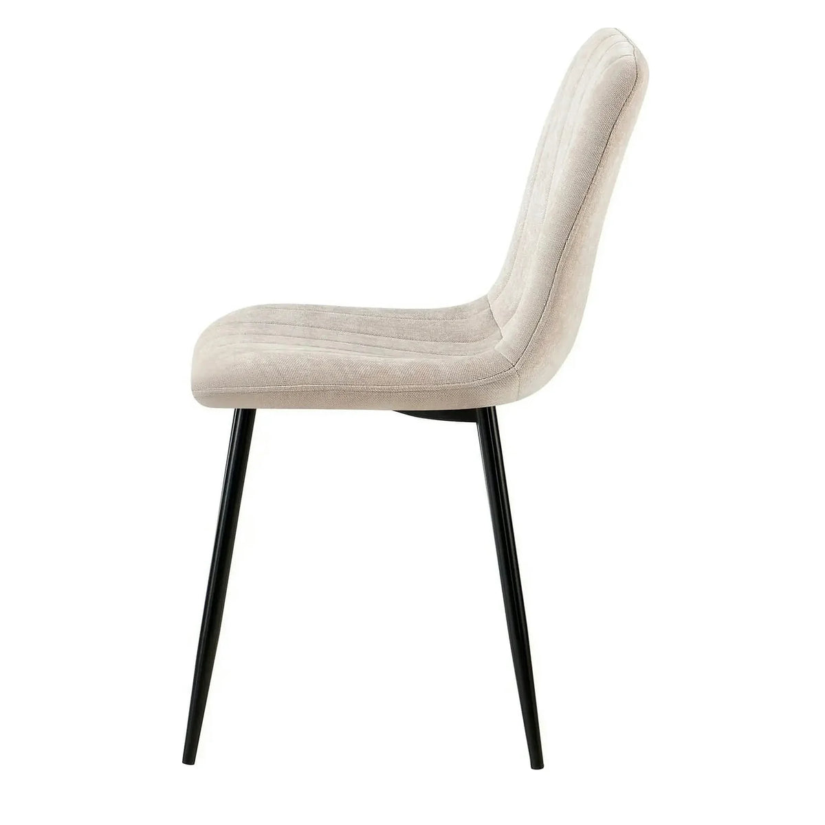 Scaun JET, bej/negru, stofa clasica/metal, 44x54x88 cm