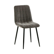 Scaun JET, gri inchis/negru, stofa clasica/metal, 44x54x88 cm