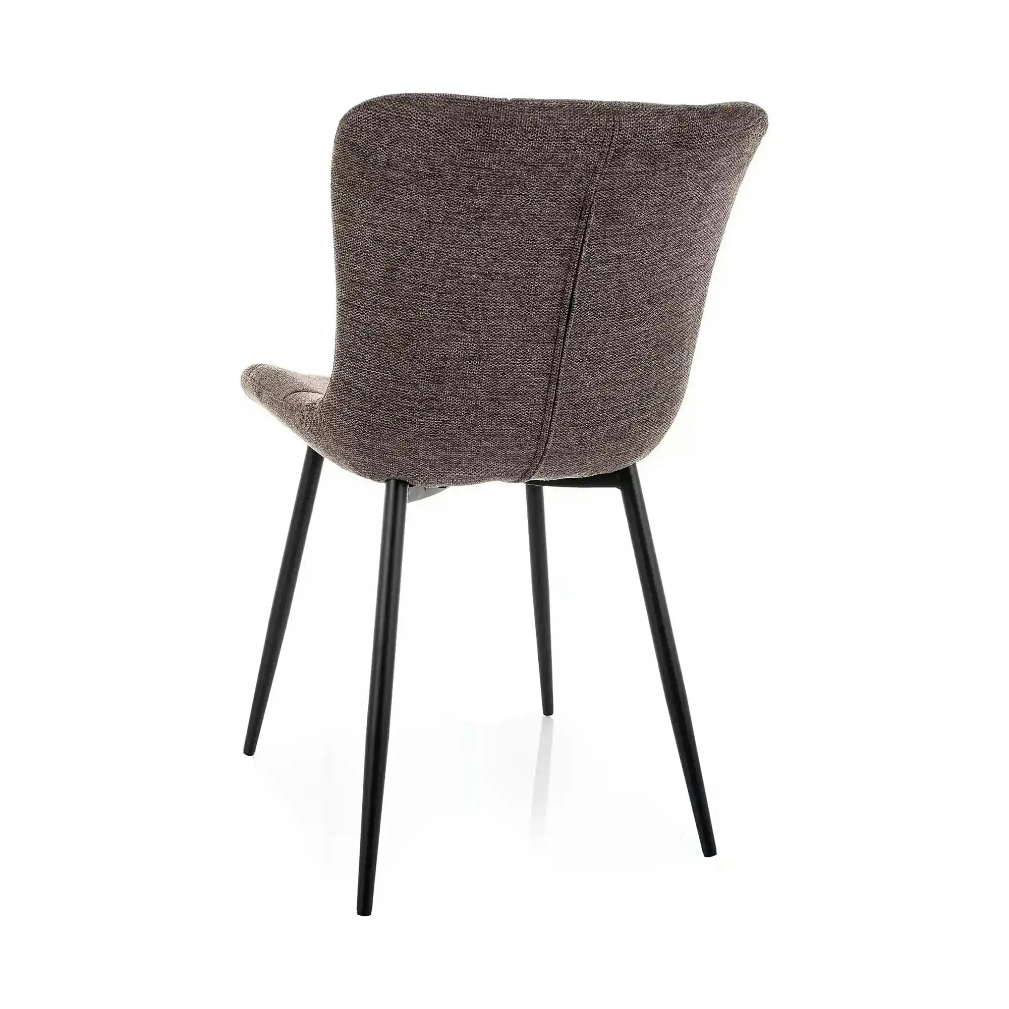 Scaun JULIA, cappuccino/negru, stofă/metal, 47x42x82 cm
