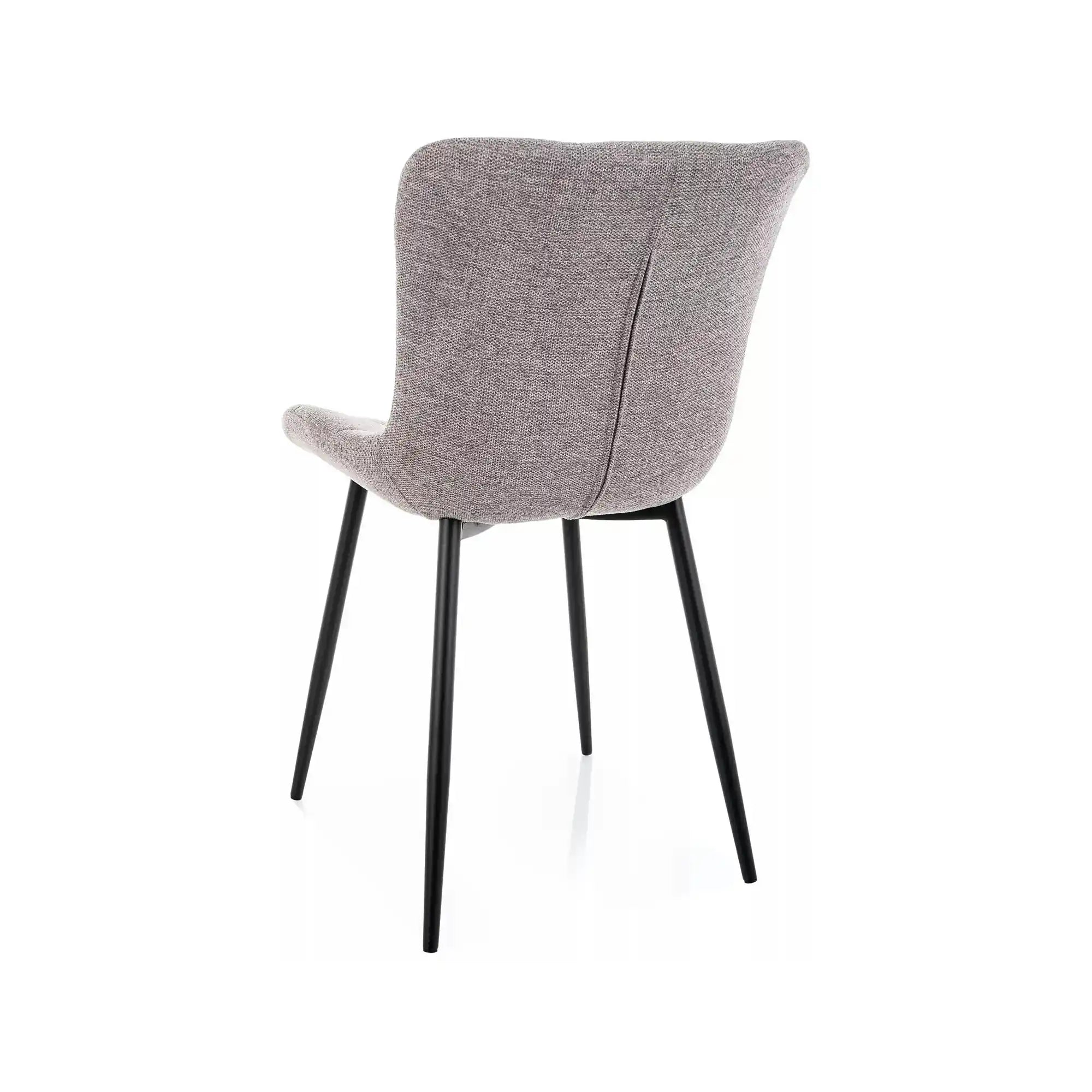 Scaun JULIA, gri/negru, stofă/metal, 47x42x82 cm