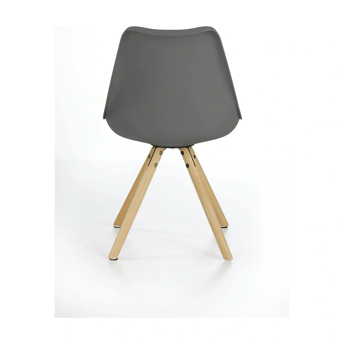 Scaun K201, gri/fag, piele ecologica/lemn de fag, 48X47X80 CM