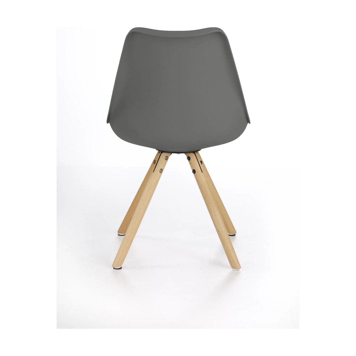 Scaun K201, gri/fag, piele ecologica/lemn de fag, 48X47X80 CM