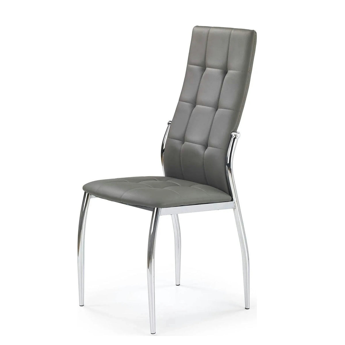 Scaun K209, gri/crom, piele ecologica/metal, 43x54x101 cm