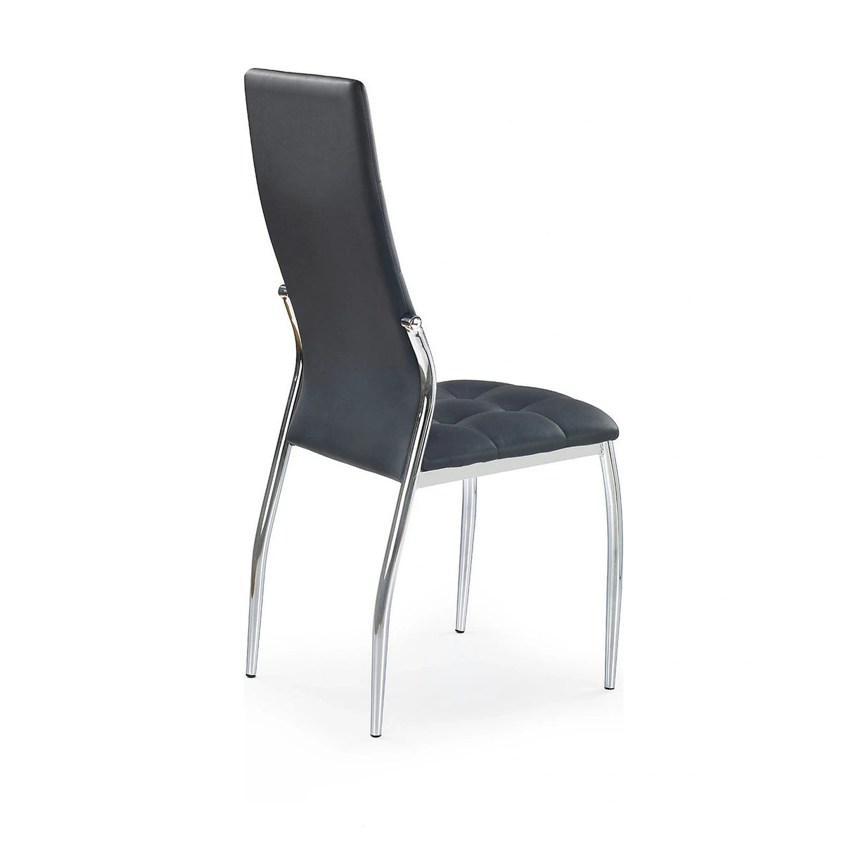 Scaun K209, negru/crom, piele ecologica/metal, 43x54x101 cm