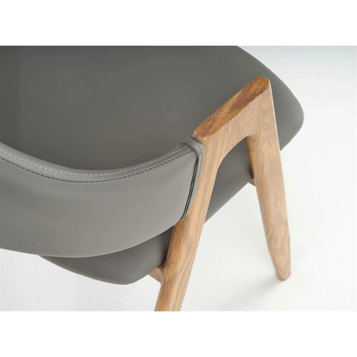 Scaun K247, gri/stejar miere, piele ecologica/metal, 51x51x80 cm