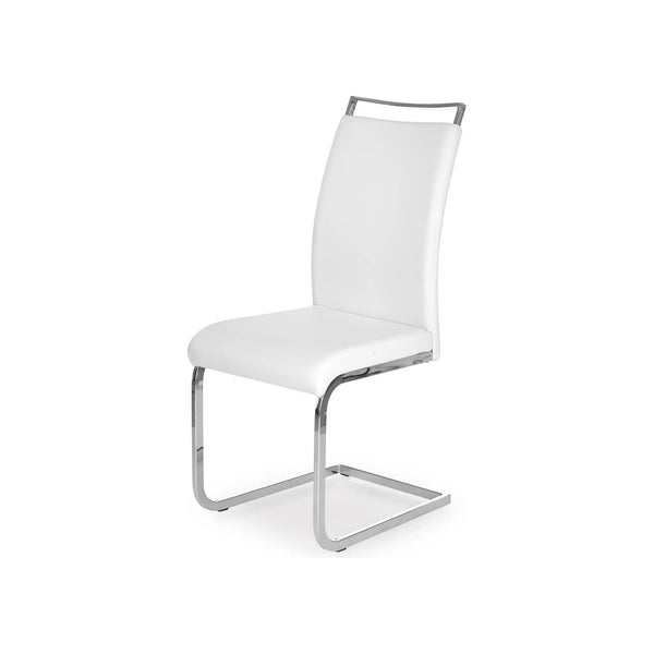 Scaun K250, alb/crom, piele ecologica/metal, 42X55X99 CM
