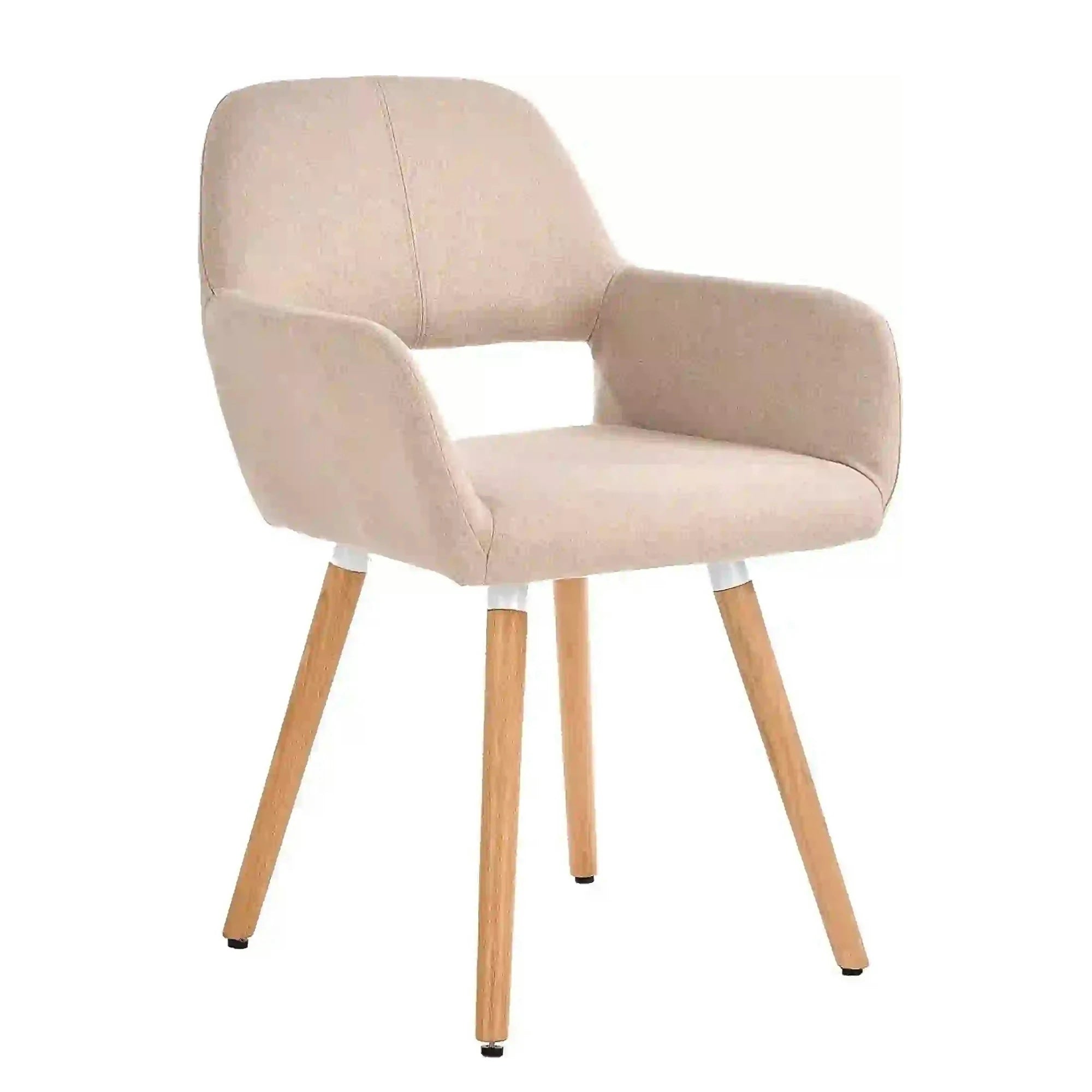Scaun K283, bej/stejar, stofa clasica/lemn, 56X56X80 CM