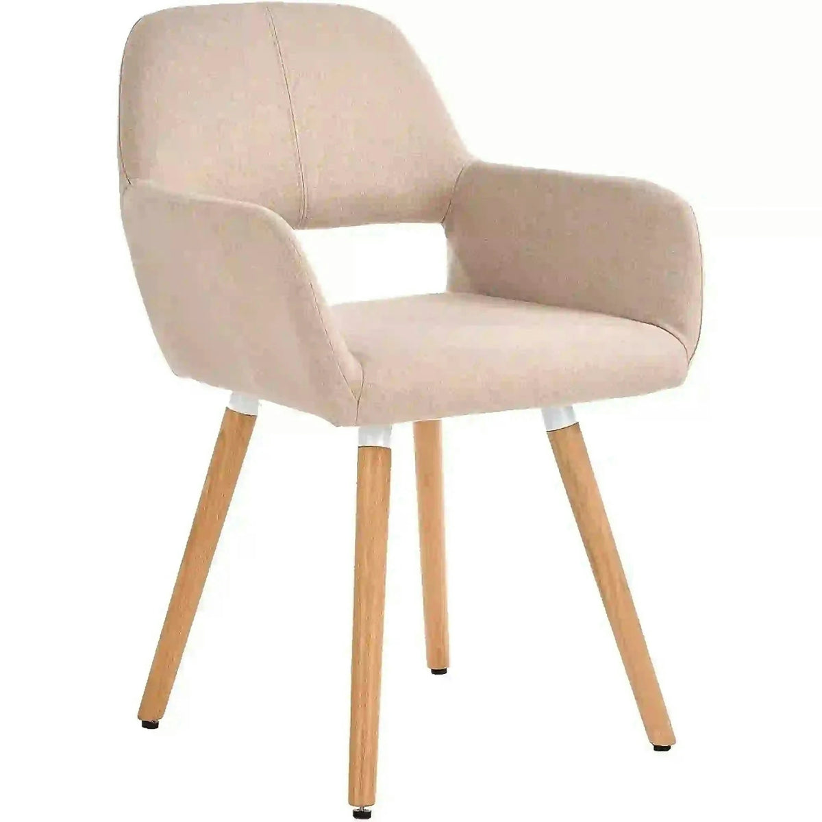 Scaun K283, bej/stejar, stofa clasica/lemn, 56X56X80 CM