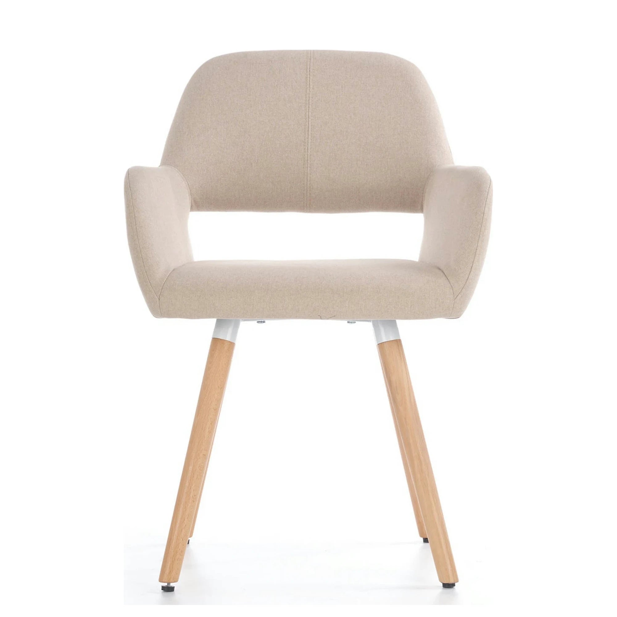 Scaun K283, bej/stejar, stofa clasica/lemn, 56X56X80 CM