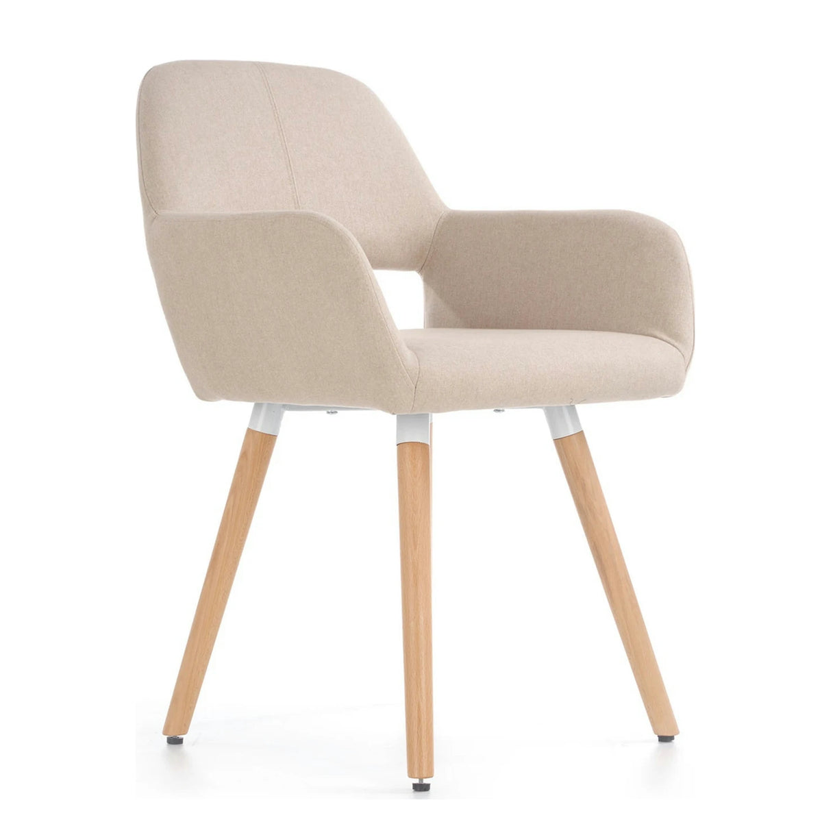Scaun K283, bej/stejar, stofa clasica/lemn, 56X56X80 CM