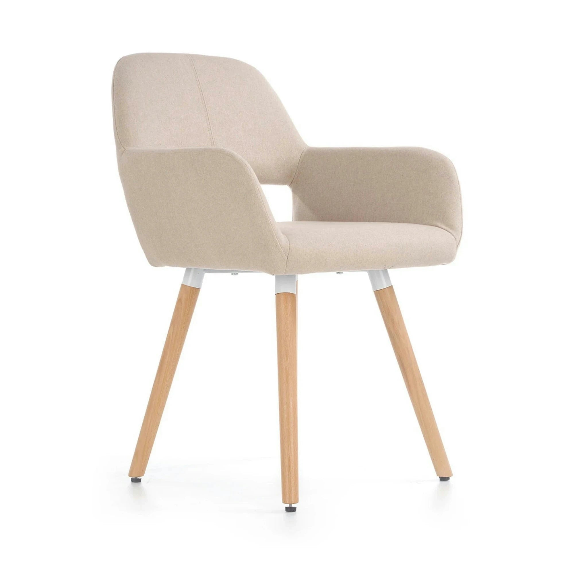 Scaun K283, bej/stejar, stofa clasica/lemn, 56X56X80 CM