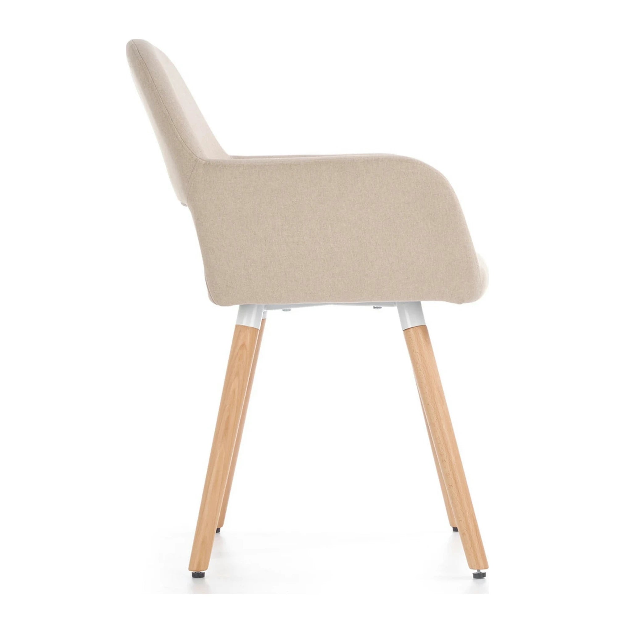 Scaun K283, bej/stejar, stofa clasica/lemn, 56X56X80 CM