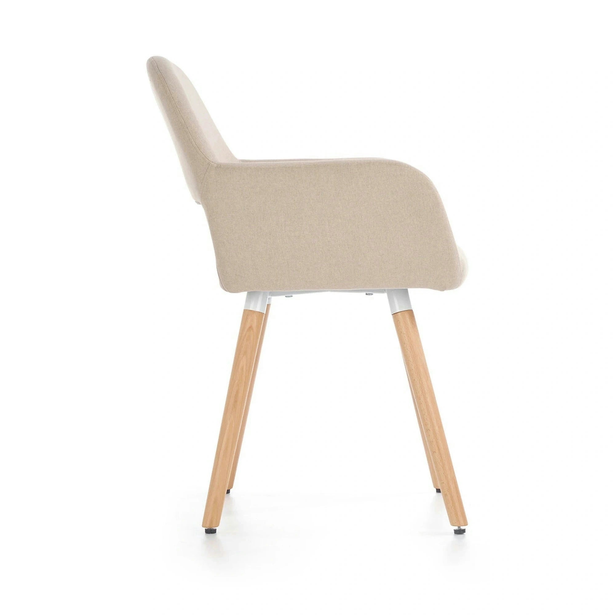 Scaun K283, bej/stejar, stofa clasica/lemn, 56X56X80 CM