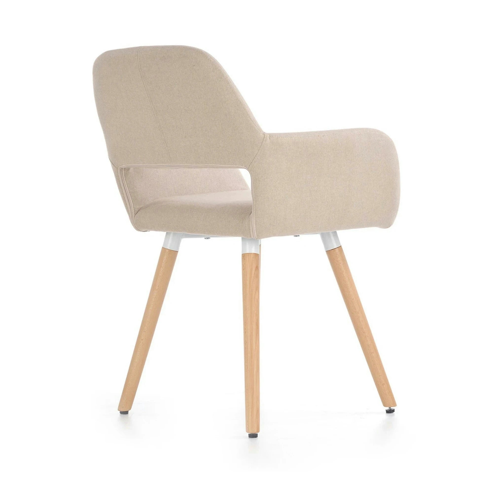 Scaun K283, bej/stejar, stofa clasica/lemn, 56X56X80 CM