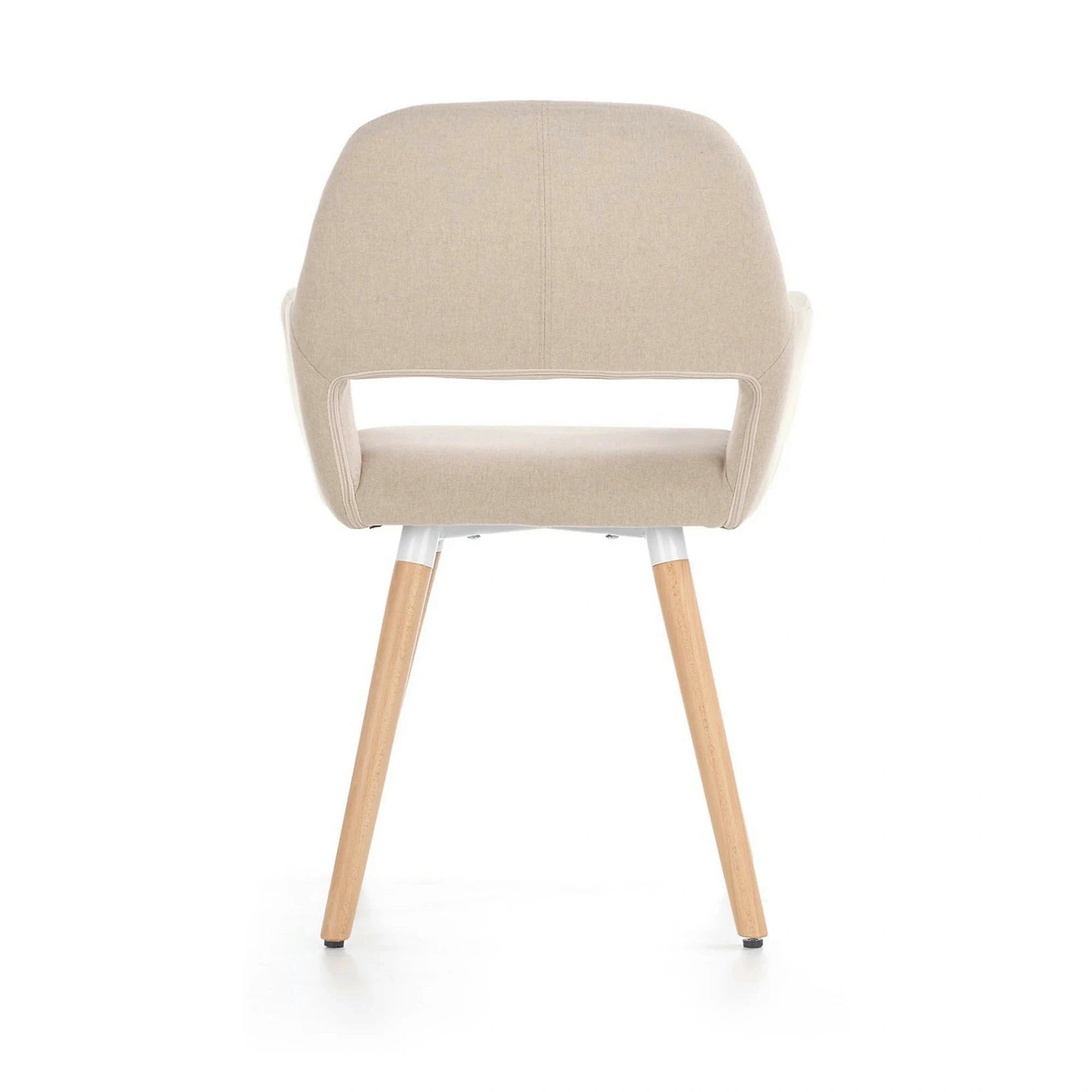 Scaun K283, bej/stejar, stofa clasica/lemn, 56X56X80 CM