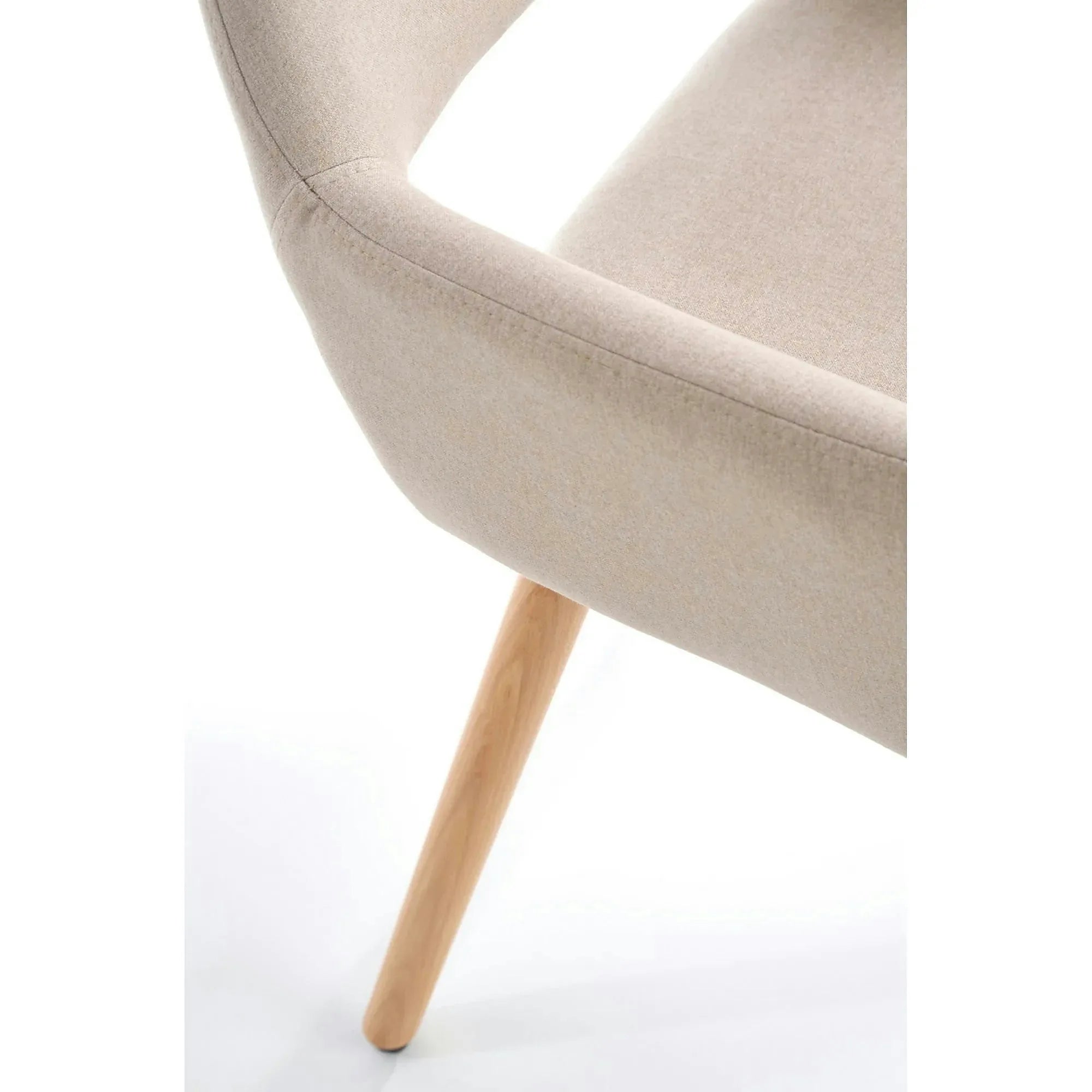 Scaun K283, bej/stejar, stofa clasica/lemn, 56X56X80 CM