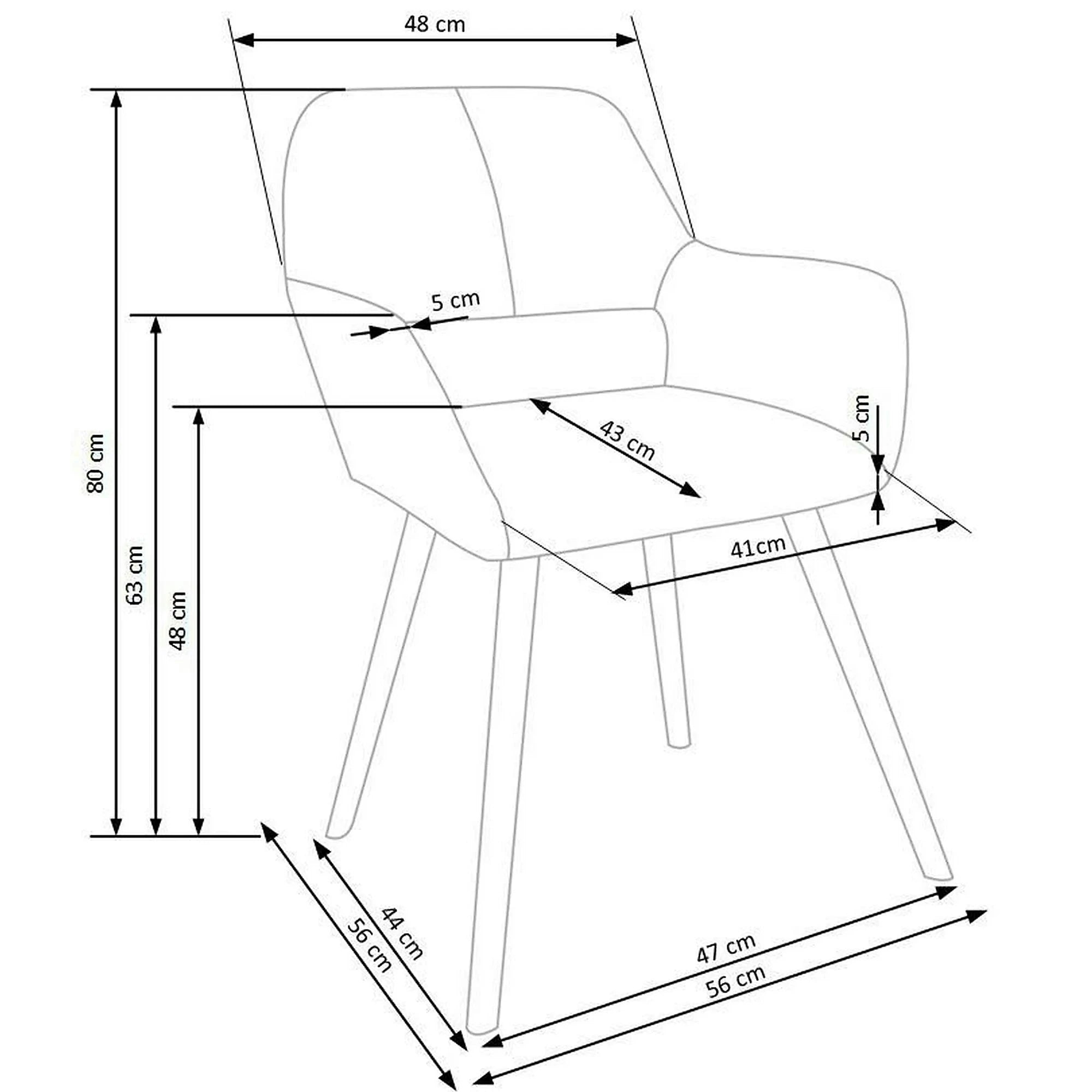 Scaun K283, bej/stejar, stofa clasica/lemn, 56X56X80 CM