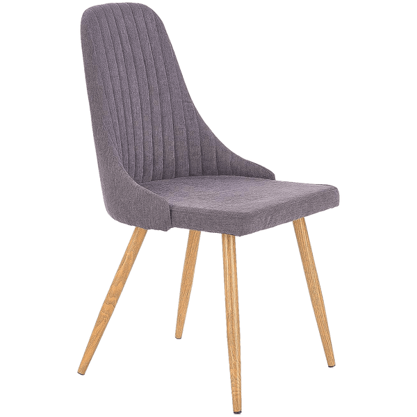 Scaun K285, gri inchis/stejar, stofa clasica/metal, 49X56X91 CM