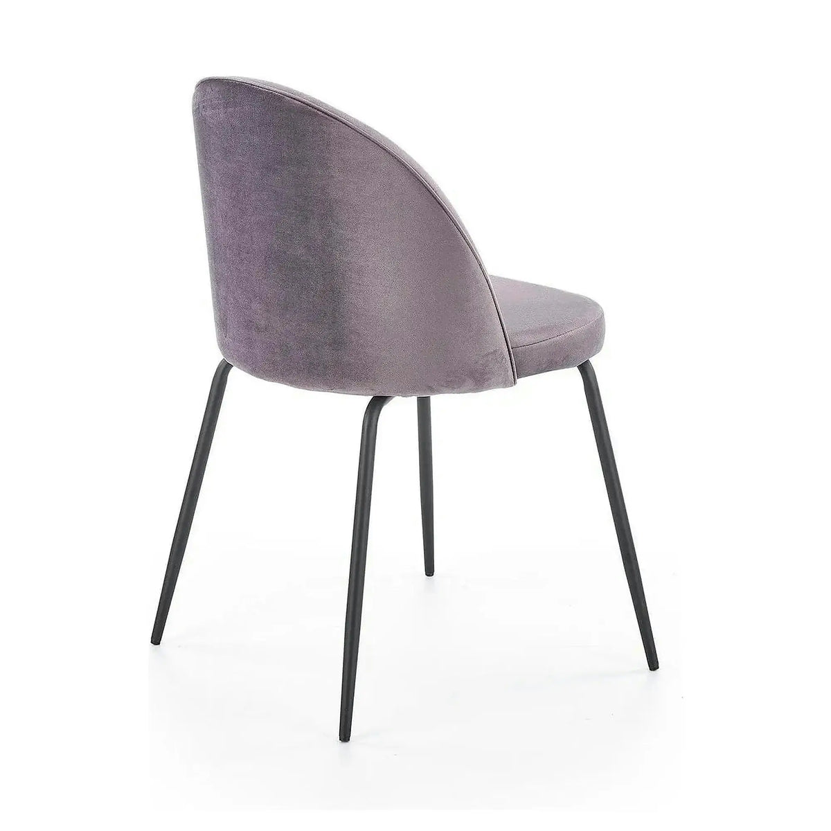 Scaun K314 gri inchis/negru, stofa catifelata/metal, 49x50x80 cm