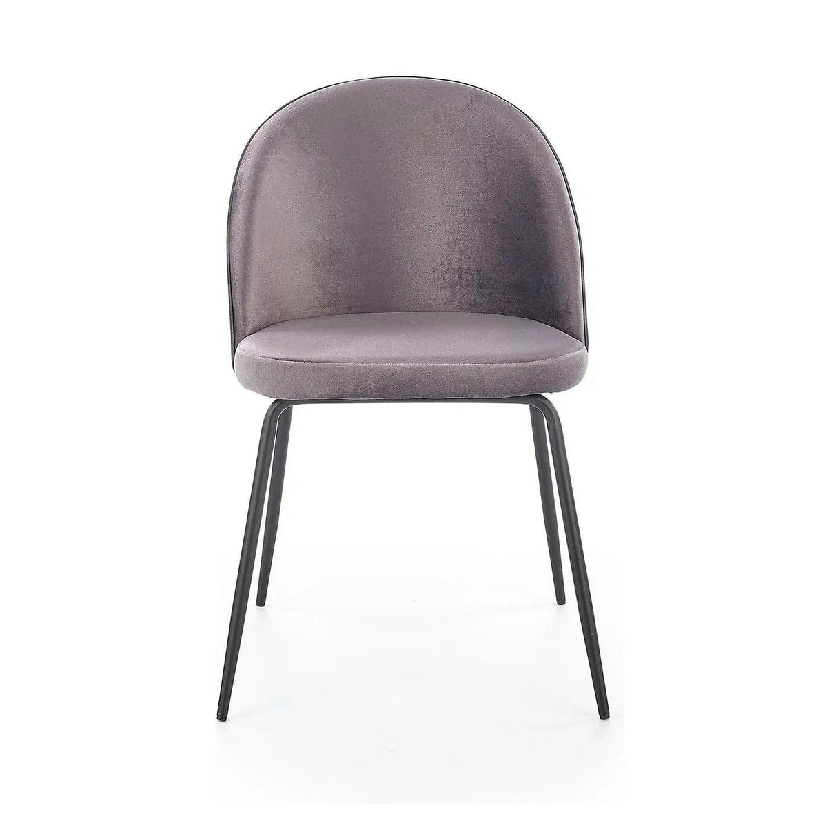 Scaun K314 gri inchis/negru, stofa catifelata/metal, 49x50x80 cm