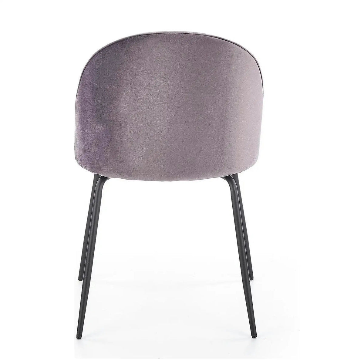 Scaun K314 gri inchis/negru, stofa catifelata/metal, 49x50x80 cm